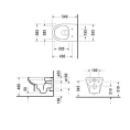 Подвесной унитаз Duravit DuraStyle BASIC безободковый с покрытием Wondergliss, белый (540x365 мм) (25620900001) - миниатюра фото 2