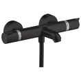 Смеситель для ванны настенный термостатический HANSGROHE ECOSTAT черный матовый (13114670) - миниатюра фото 1