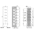Встраиваемый термостат Gessi Rettangolo с 5 выходами, подключение 3/4, хром (43030#031) - миниатюра фото 2