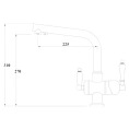 Смеситель для кухни Zorg ZR 328 YF: песочный, с фильтром Clean Water - миниатюра фото 2