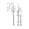 Кухонный смеситель Hansgrohe Talis M54 с выдвижным душем, черный матовый (72803670) - миниатюра фото 2