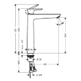 Смеситель для раковины Hansgrohe Talis E 240 с высоким изливом, хром (71717000) - миниатюра фото 2