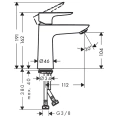 Смеситель для умывальника Hansgrohe Talis E однорычажный, матовый черный (71714670) - миниатюра фото 2