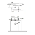 Раковина Kerasan Flo 50x40 белая с отверстием под смеситель (314101*1) - миниатюра фото 2