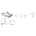 Раковина Duravit Vero 700x470 мм: шлифованная белая без перелива (454700079) - миниатюра фото 2