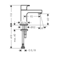Hansgrohe Vernis Shape 70 Однорычажный смеситель для раковины, матовый черный (71592670) - миниатюра фото 2