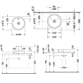 Накладная круглая раковина Duravit 470 мм без перелива, белая (386470027) - миниатюра фото 2