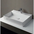 Подвесная раковина AZZURRA ELEGANCE 60x45 см, белая, с отверстием под смеситель - миниатюра фото 5