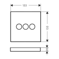 Встраиваемый вентиль ShowerSelect 330 на 3 источника с кнопками, хром (15764000) - миниатюра фото 2