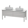 Напольная тумба Duravit Luv с 2 выдвижными ящиками, цвет скандинавский белый шелковисто-матовый, 743x1788x570 мм (LU9567B3939) - миниатюра фото 1