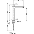 Смеситель для раковины Duravit A.1 высокий, хром, с донным клапаном (A11040001010) - миниатюра фото 2