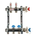 Коллекторная группа REHAU HKV-D на 2 выхода (РЕХАУ - 12080211002)1x3/4ЕК из нержавеющей стали с регулирующими и термостатическими вентилями и расходомерами - миниатюра фото 1