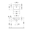 Медицинская раковина Duravit DuraStyle без перелива, 550x440 мм, белая (2324550000) - миниатюра фото 2