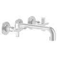 GESSI INCISO Встраиваемый смеситель для раковины на 3 отверстия с изливом 210-190 мм, хром (58190#031) - миниатюра фото 1