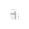 Подвесная тумбочка Duravit D-Neo Black Oak, 440x410x274 мм, с одной дверкой (DE4259R1616) - миниатюра фото 2