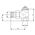Клапан термостатический Oventrop AV9 1/2 (DN 15) М30х1-5 1183704 угловой - миниатюра фото 2