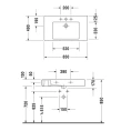 Раковина Duravit Vero для мебели без отверстия под смеситель, 850x490 мм, белая (329850060) - миниатюра фото 4