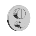Внешняя часть термостата Almar PUSH ROUND CORE на 2 потребителя, хром (E176632.CR) - миниатюра фото 1