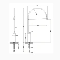 Смеситель для раковины Gessi Goccia высокий, на 1 отверстие, хром (33610#031) - миниатюра фото 2