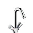 Смеситель для раковины Hansgrohe Logis с донным клапаном, хром (71222000) - миниатюра фото 1