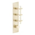 GESSI INCISO Золотой термостатический смеситель для 3 источников воды (58226#246) - миниатюра фото 1