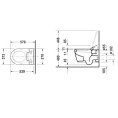 Подвесной унитаз Duravit ME by Starck с SensoWash, креплением Durafix и покрытием HygieneGlaze (2528592000) - миниатюра фото 2