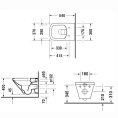 Подвесной унитаз DURAVIT DURASTYLE Rimless с сиденьем с системой мягкого закрывания (255109+006379) ) - миниатюра фото 2