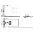 Верхний душ GESSI QUADRO 300x550 мм с тропическим ливнем и водопадом (Black Metal Brushed PVD) (33083#707) - миниатюра фото 2