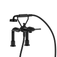 GESSI VENTI20 двухвентильный смеситель для ванны с ручным душем, матовый черный (65115#299) - миниатюра фото 1