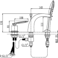 Смеситель для ванны Timo 4010/00-16Y хром с белым - миниатюра фото 2