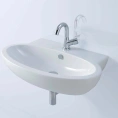 Подвесная раковина AZZURRA COMODA 80×50 см, белая, с отверстием под смеситель - миниатюра фото 1