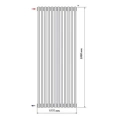 Радиатор стальной трубчатый Purmo Delta Laserline VLO 2180 1800х600 12 секций с нижней подводкой - миниатюра фото 3