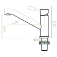 Кухонный смеситель Zorg Inox Merkur из нержавеющей стали - миниатюра фото 2