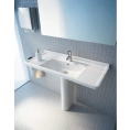 Раковина Duravit Starck 3 двойная 1300x485 мм с двумя отверстиями под смеситель и переливом, белый (865160000) - миниатюра фото 5