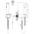 Гигиенический душ GESSI Incoso 1/2 в отделке матовая медь PVD (58153#708) - миниатюра фото 2