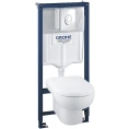 Grohe Solido 39191000: Комплект подвесного унитаза с инсталляцией и кнопкой — немецкое качество и стиль - миниатюра фото 1