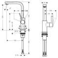 Смеситель для раковины Hansgrohe Metris S 31161000 - миниатюра фото 2