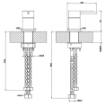 Смеситель GESSI 316 с дистанционным управлением в матовом черном цвете (54005#707) - миниатюра фото 2