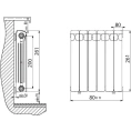 Биметаллический радиатор RIFAR Base 200 13 секций - миниатюра фото 3