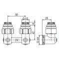 Узел нижнего подключения Oventrop Multiflex F ZB 1/2 AGx3/4 AG 1015884 угловой - миниатюра фото 2