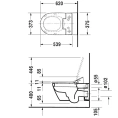 Унитаз подвесной Duravit Starck 2 для биде-крышки Sensowash, белый (2533590000) - миниатюра фото 2