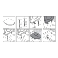 Сиденье для унитаза Duravit Starck 2 с микролифтом, стальные петли, белый (для моделей 253309, 212909) (63390000) - миниатюра фото 2