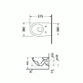 Подвесной унитаз Duravit Architec с вертикальным смывом и покрытием HygieneGlaze (2546092064) - миниатюра фото 2
