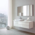 Подвесная тумба Duravit XViu 800 мм с 2 ящиками, цвет шампань мат/белый глянец (XV59170B122) - миниатюра фото 1