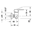 Смеситель для душа Duravit A.1 настенный, хром (A14230000010) - миниатюра фото 2
