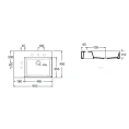Подвесная раковина AZZURRA ELEGANCE Squared 60x45 см, белая - миниатюра фото 2