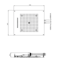Верхний душ BOSSINI DREAM/2 с LED-подсветкой RGB и хромированным покрытием (H38906.030) - миниатюра фото 2
