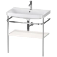 Консольный умывальник Duravit Happy D.2 Plus с полкой, белый глянец (HP4837O2222) - миниатюра фото 1