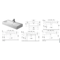 Раковина Duravit Vero 1000x470 мм с переливом, белая (454100071) - миниатюра фото 2