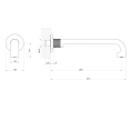 Настенный излив GESSI INCISO 255 мм, цвет черный (управление отдельно) (58101#299) - миниатюра фото 2